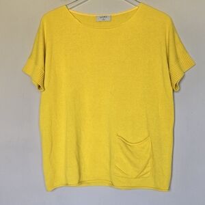 Loma London Short Sleeve Pull-Over Cashmere Pocket Sweater